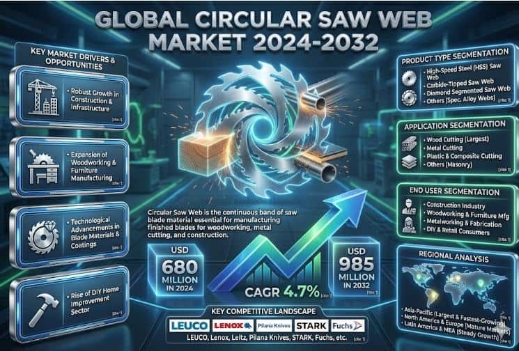 Global Circular Saw Web Market Poised for Steady Growth, Driven by Construction and Woodworking Industry Demand