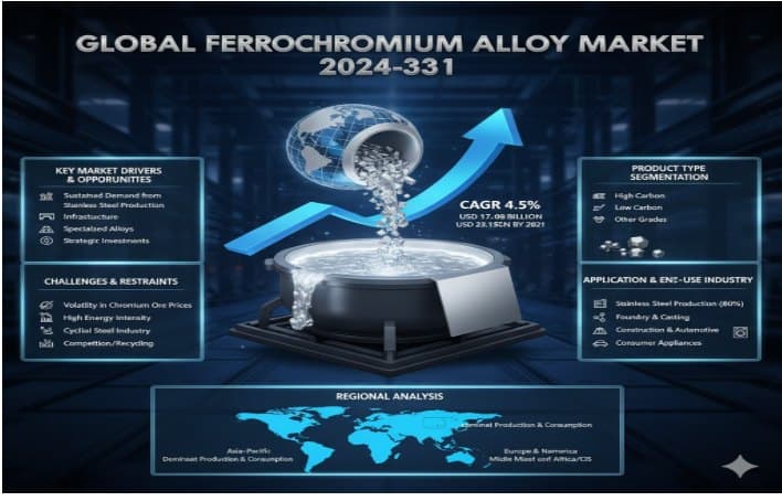 Global Ferrochromium Alloy Market Poised for Steady Growth, Driven by Stainless Steel Production Demand