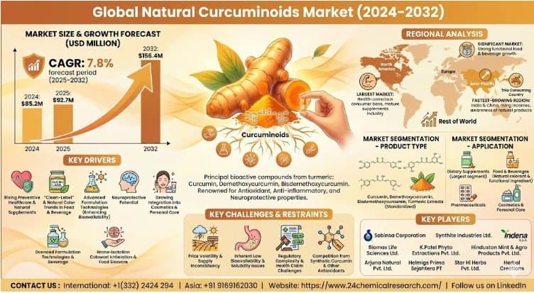 Global Natural Curcuminoids Market Set for Robust Growth, Driven by Rising Health and Wellness Trends