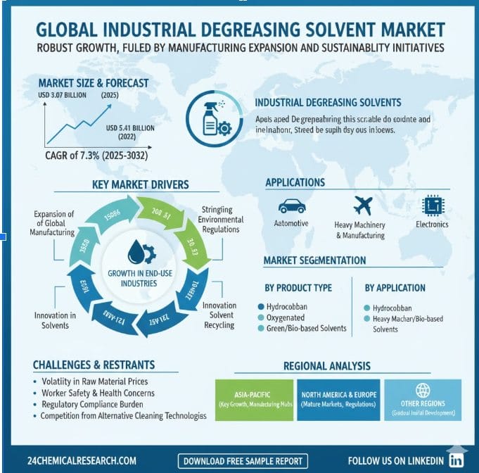 Global Industrial Degreasing Solvent Market Demonstrates Robust Growth, Fueled by Manufacturing Expansion and Sustainability Initiatives