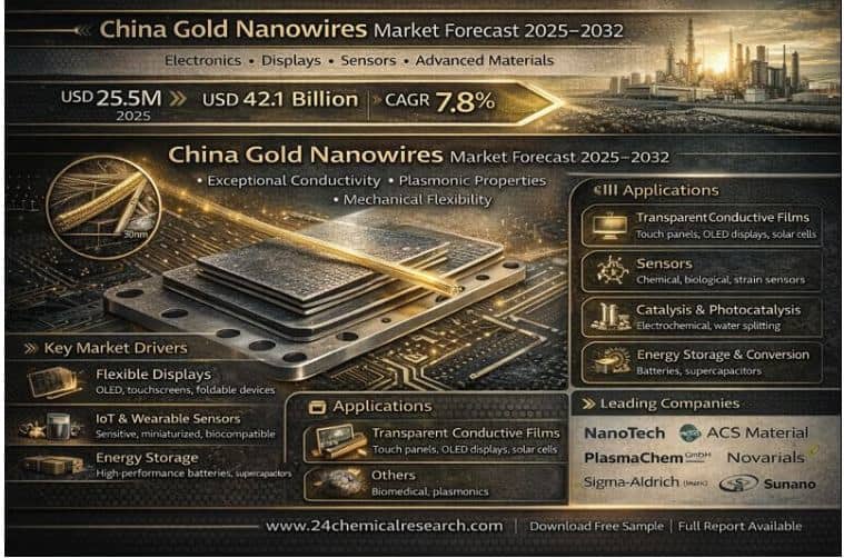China Gold Nanowires Market Forecast Report 2025–2032: Segment Insights, Innovation Trends & Leading Players