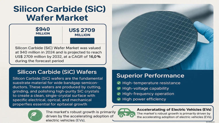 silicon carbide (SiC) wafer market: Key Drivers, Challenges, and Opportunities 2032