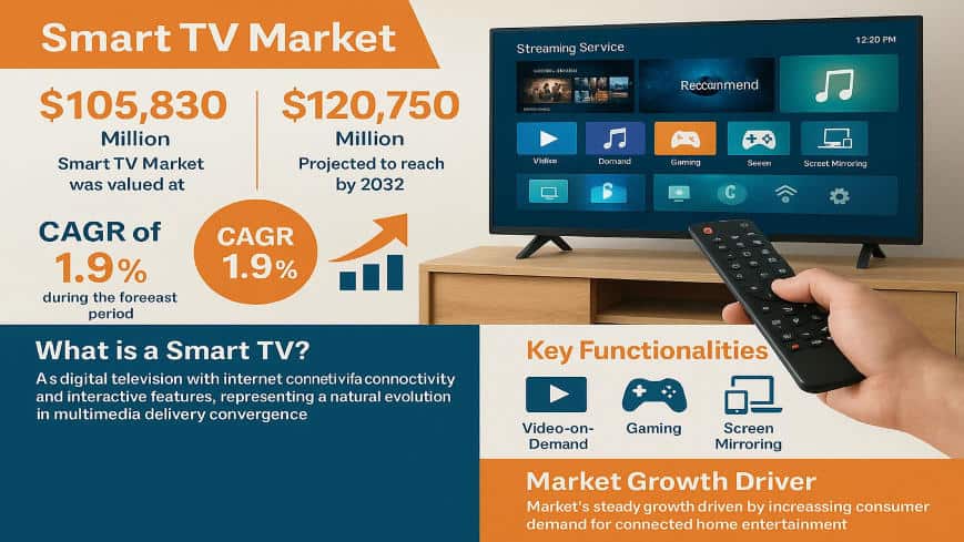 Smart TV Market: Demand Trends, Applications, and Opportunities 2032