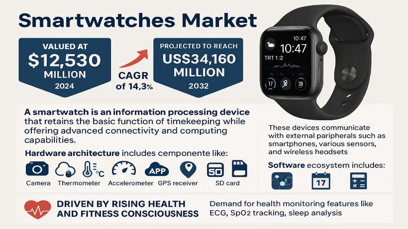 Smartwatches Market: Demand Trends, Applications, and Opportunities 2032
