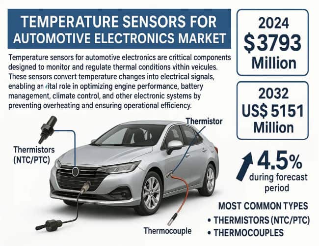 Temperature Sensors for Automotive Electronics: Top Trends 2025