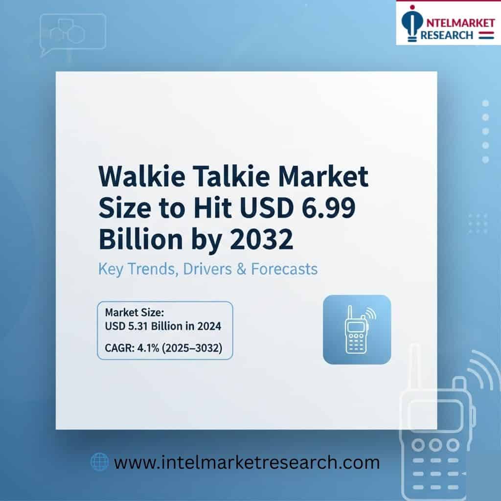 Walkie Talkie Market Size to Hit USD 6.99 Billion by 2032 Key Trends, Drivers & Forecasts
