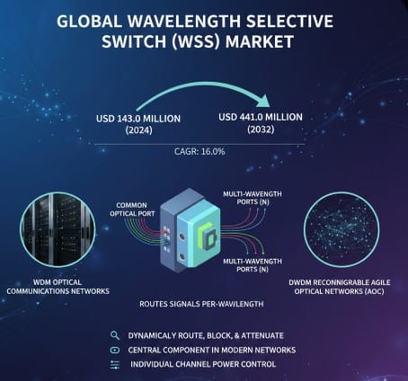 Global Wavelength Selective Switch (WSS) Market to Reach USD 441 Million by 2032, Growing at 16.0% CAGR
