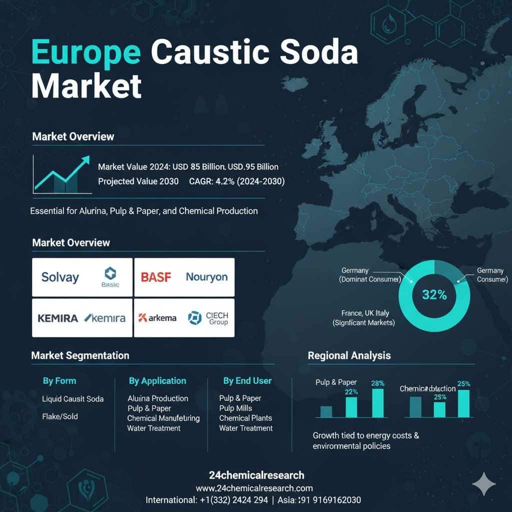 Europe Caustic Soda Market Size, Share, and Forecast 2024–2030