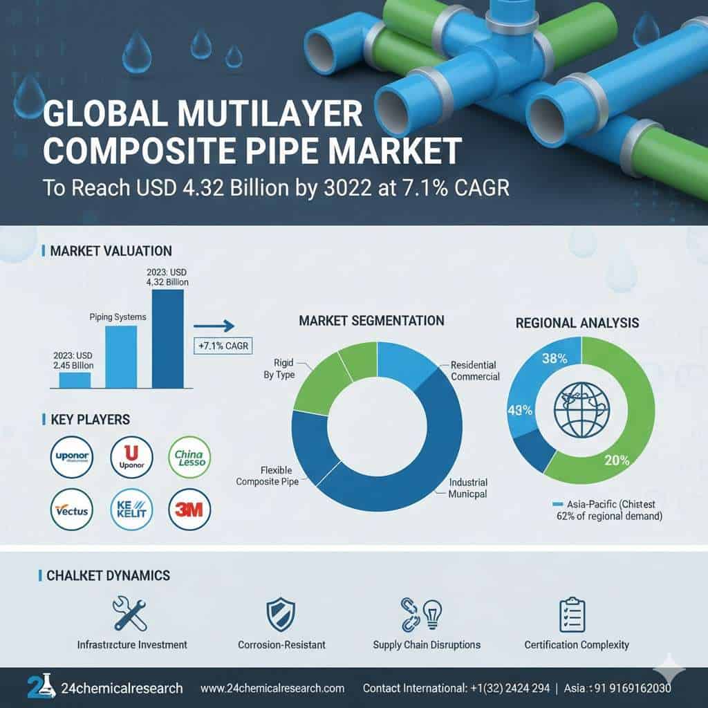 Global Multilayer Composite Pipe Market to Reach USD 4.32 Billion by 2032 at 7.1% CAGR