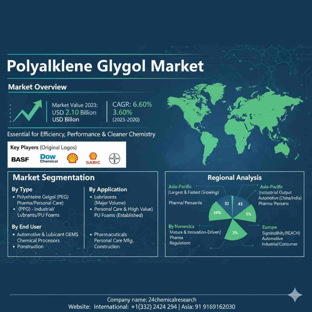 Polyalkylene Glycol Market to Reach USD 3,280.97 Million by 2030 at 6.60% CAGR