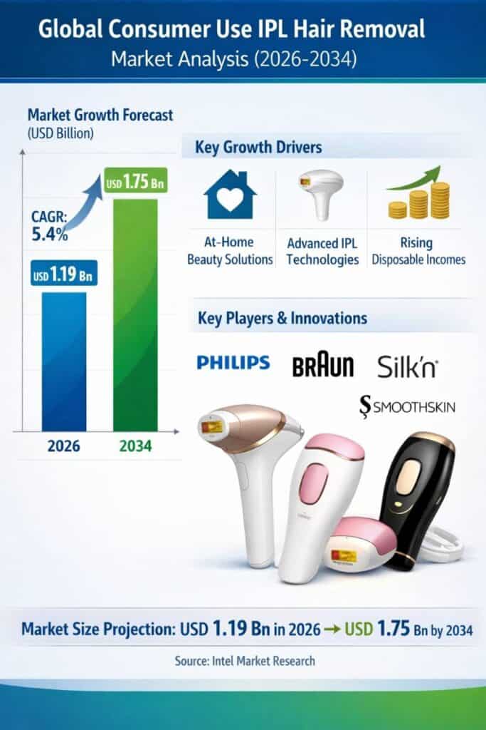 Global Consumer Use IPL (Intense Pulsed Light) Hair Removal Market | a CAGR of 5.4%