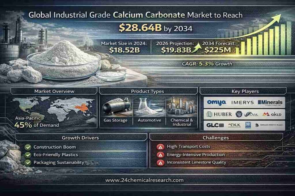 Construction & Packaging Boom: .52B Calcium Carbonate Market Set for 5.3% CAGR