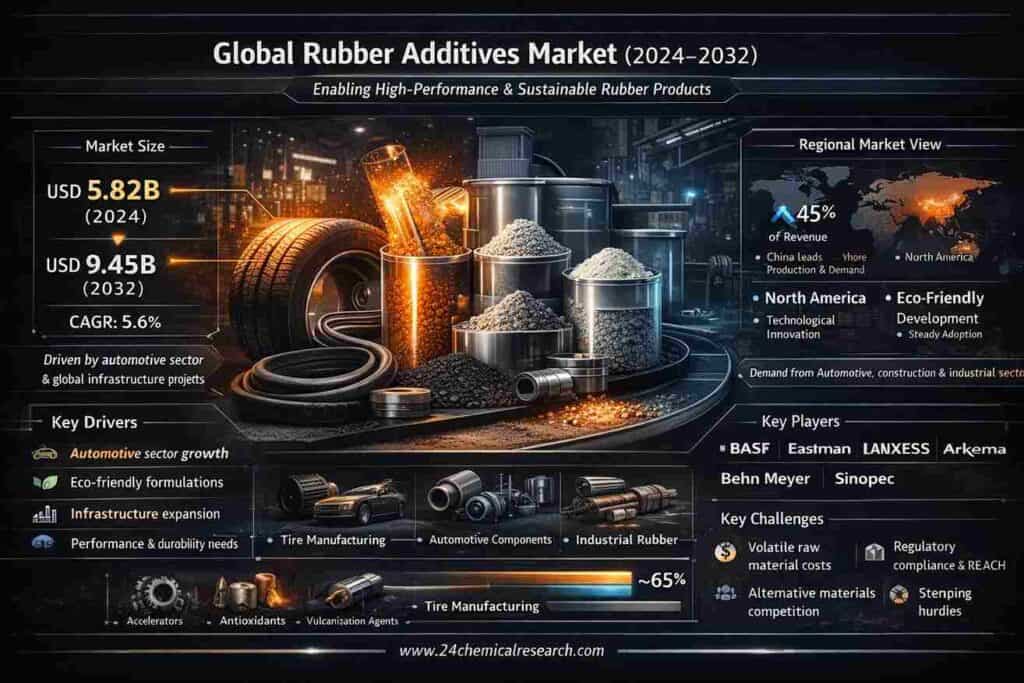 What are the main drivers behind the growth of the global rubber additives market?