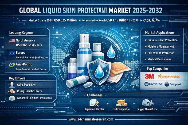 Global Liquid Skin Protectant Market: Reaching USD 1.15B by 2032 at 6.7% CAGR – How Are Aging Populations & Diabetic Care Driving Wound Prevention Demand?