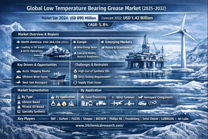 Global Low Temperature Bearing Grease Market Size, Share, CAGR 5.8% | Trends to USD 1.42B by 2032 – Report 2024-2032