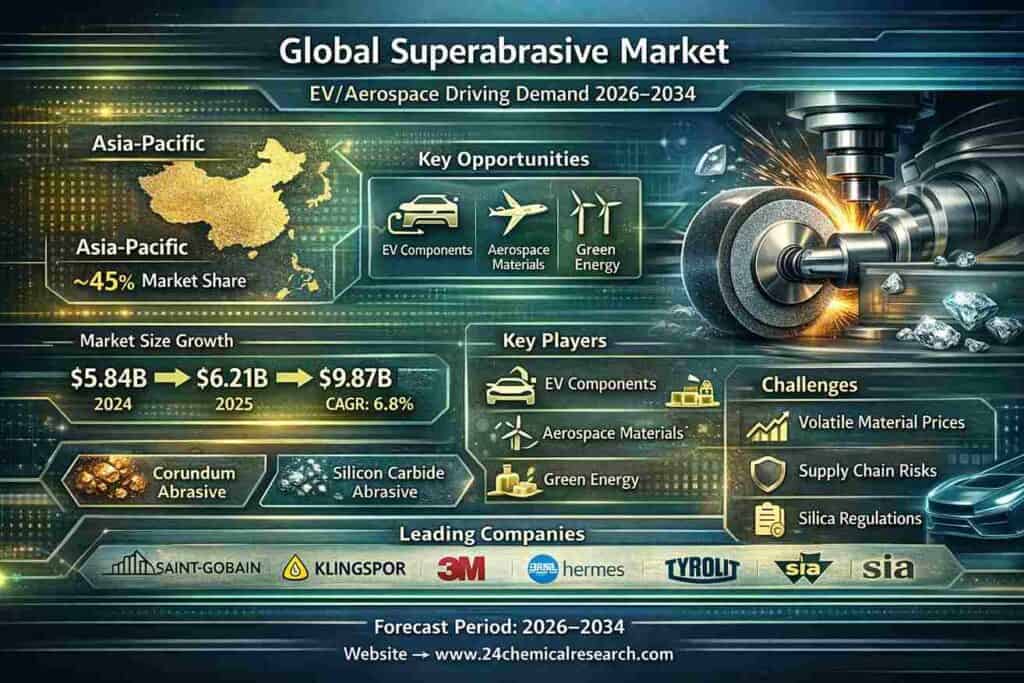 Superabrasive Demand 2024-2032: EV/Aerospace Drivers?