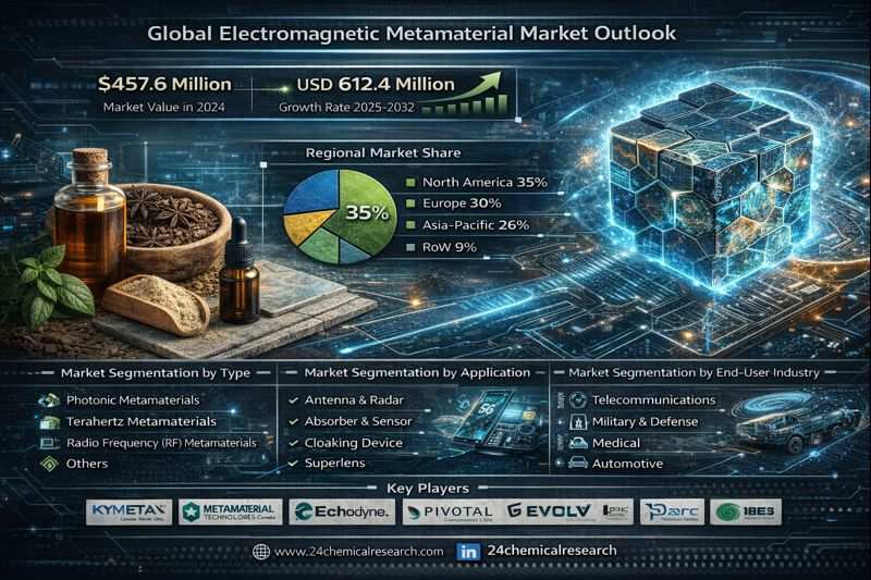 Global Electromagnetic Metamaterial Market to Reach USD 612.4 Million by 2032, Fueled by 5G/6G and Defense Sector Demand