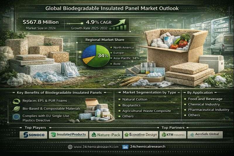 Global Biodegradable Insulated Panel Market to Reach USD 835.7 Million by 2032, Fueled by Cold Chain Sustainability Needs