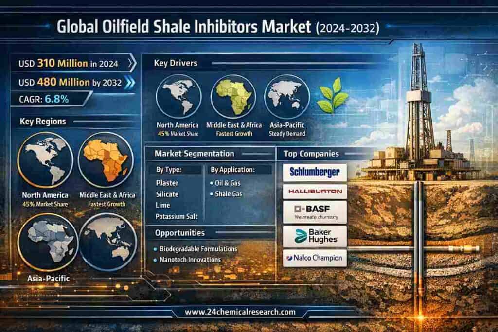 Global Oilfield Shale Inhibitors Market projected to grow from USD 335 million in 2025 to USD 480 million by 2032