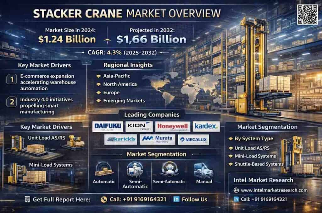global Stacker Crane market |CAGR of 4.3%