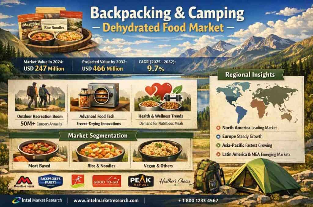 世界のバックパッキングとキャンプ脱水食品市場|CAGR of9.7%