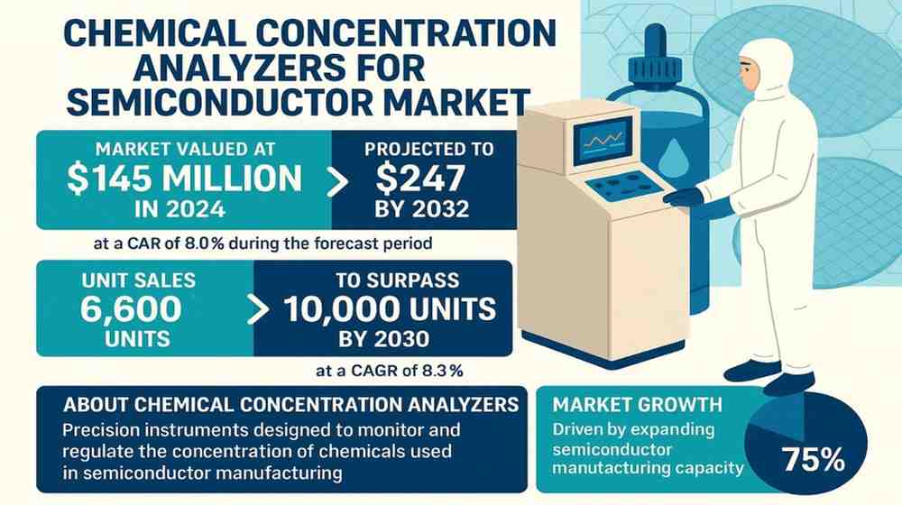 Chemical Concentration Analyzers for Semiconductor Market, valued at USD 145 million
