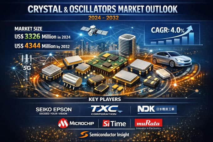 Crystal and Oscillators Market: Data Analytics Platforms Advancing with a CAGR of 4.0% Till 2032