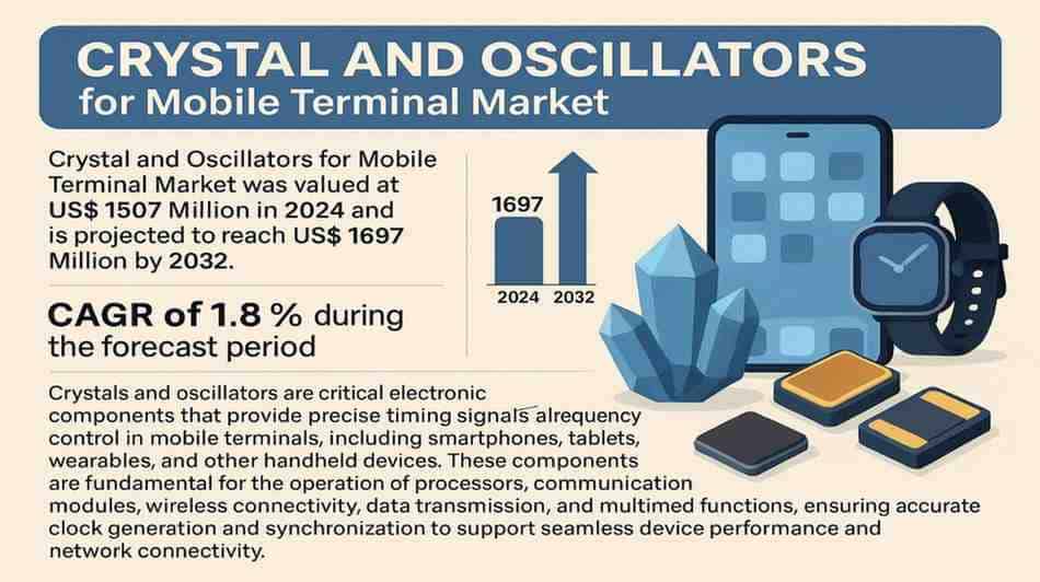 Crystal and Oscillators for Mobile Terminals Market Grows from USD 1,507 Million to USD 1,697 Million by 2032