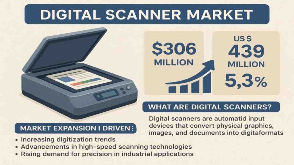 Digital Scanner Industry Set to Reach USD 439 Million by 2032