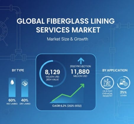 Fiberglass Lining Services Market Expansion Trends and Forecast 2025–2032 with 6.2GR