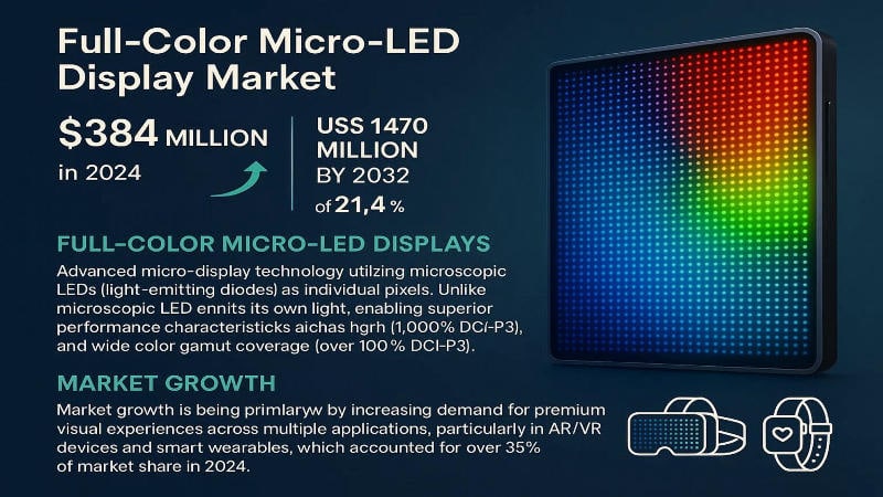 Full-Color Micro-LED Display Market: Global Industry Trends, Technology Advancements, and Forecast 2025–2032