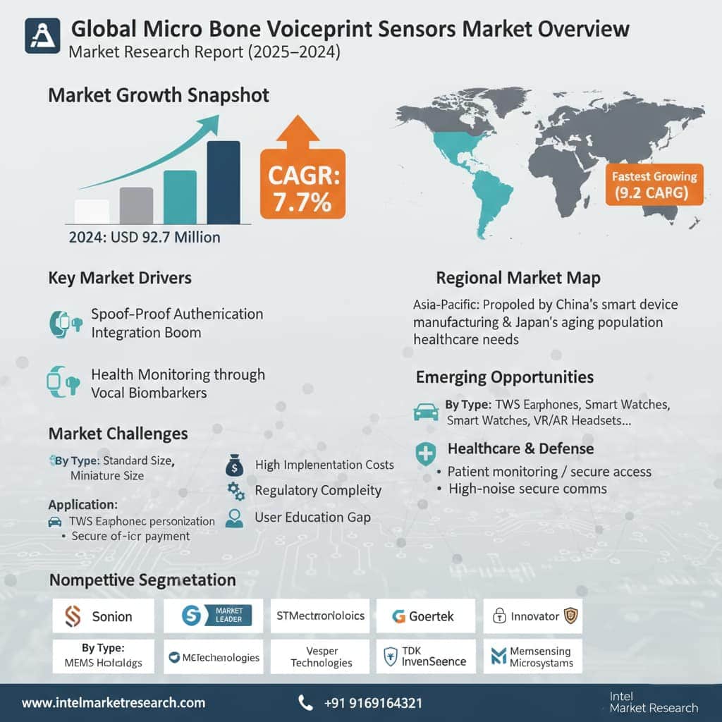 What Factors Are Driving a 7.7% CAGR in the Micro Bone Voiceprint Sensors Market?