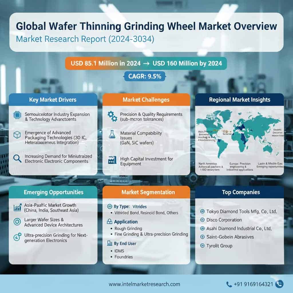 What Is Driving a 9.5% CAGR in the Global Wafer Thinning Grinding Wheel Market?