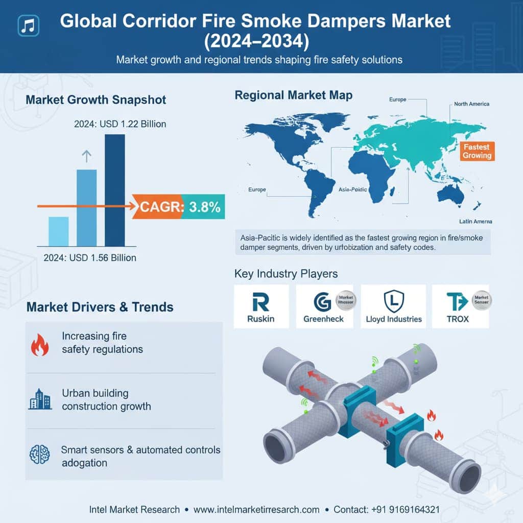 Why Is the Global Corridor Fire Smoke Dampers Market Growing at a 3.8% CAGR?