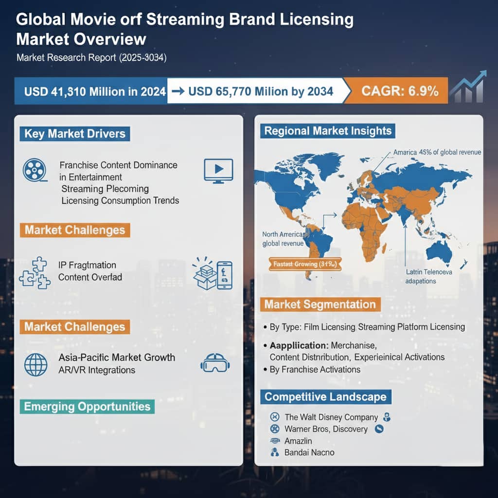 How Will the Movie and Streaming Brand Licensing Market Achieve a 6.9% CAGR Through 2034?