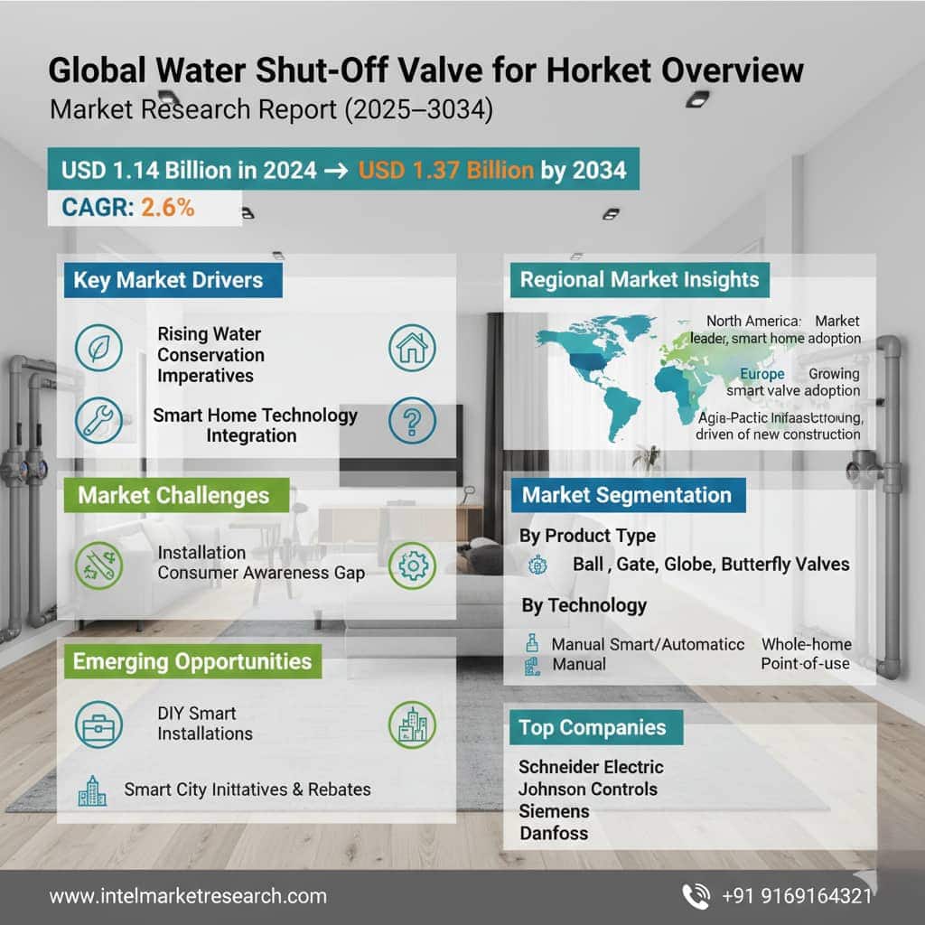Why Is the Global Water Shut-Off Valve for Home Market Expected to Grow at a 2.6% CAGR by 2034?