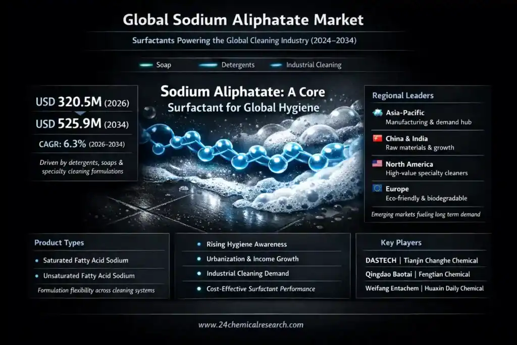 What is driving the 6.3% CAGR growth of the global sodium aliphatate market?