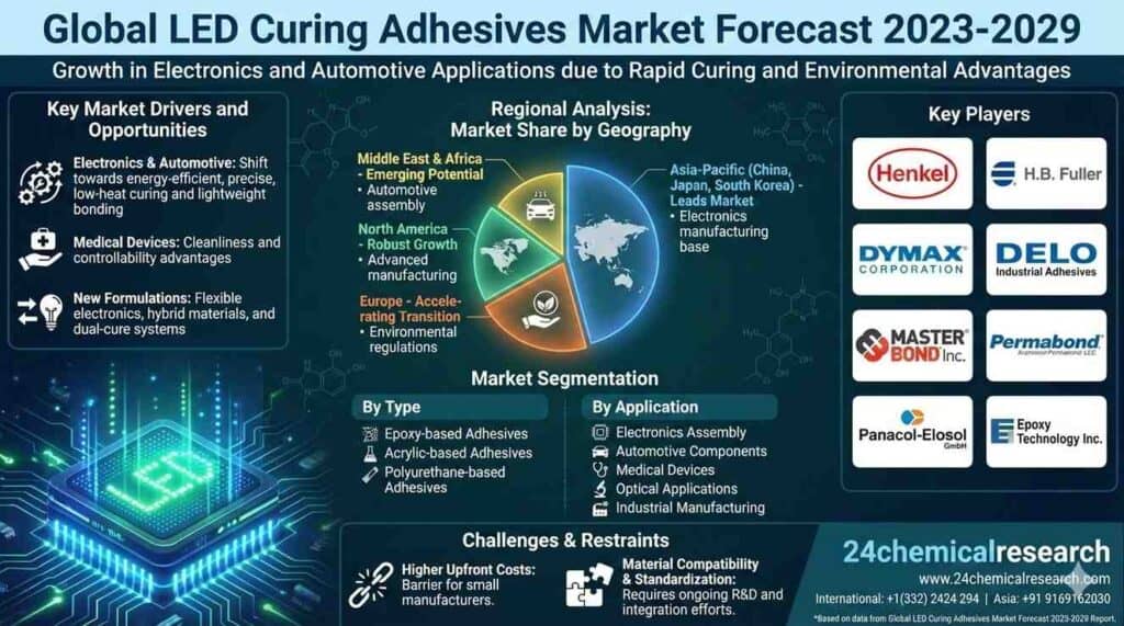 Global LED Curing Adhesives Market Forecast 2023-2029: Growth in Electronics and Automotive Applications