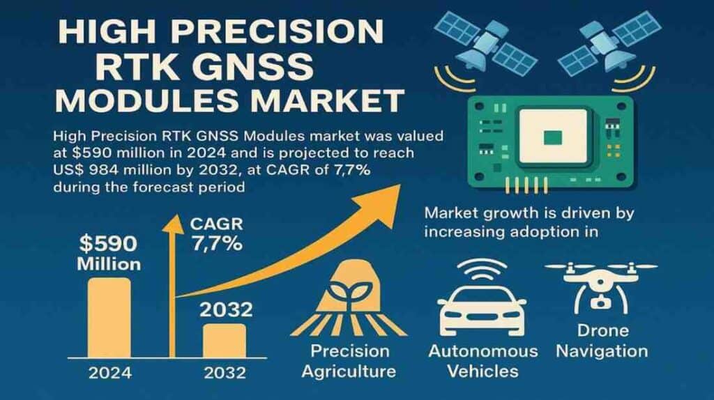 High Precision RTK GNSS Modules Industry Set to Approach USD 1 Billion by 2032