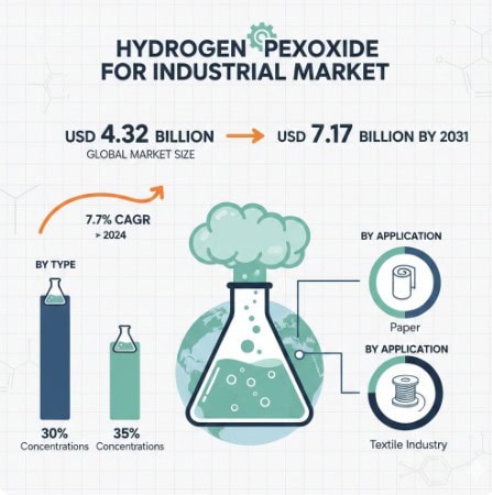 Hydrogen Peroxide for Industrial Market Industry Performance and 7.7% CAGR Forecast Period