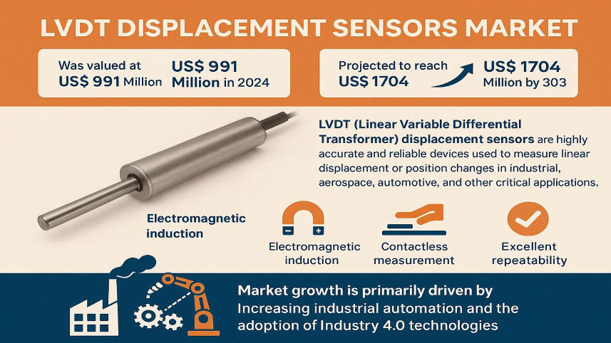 LVDT Displacement Sensors Market: Digital Marketing Services Achieving a CAGR of 8.1% by 2032
