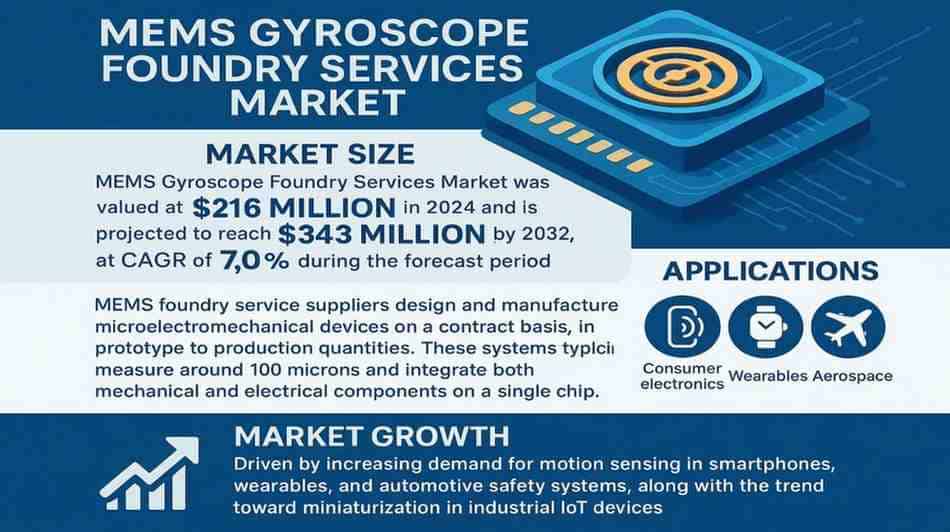 USD 127 Million Absolute Growth Opportunity in MEMS Gyroscope Foundry Services Market