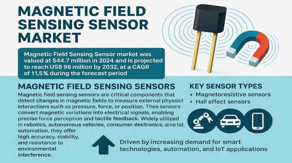 Magnetic Field Sensing Sensor Market Expands at a Robust 11.5% CAGR Through 2032
