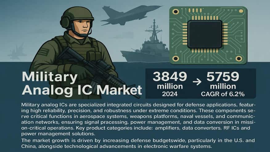 Military Analog IC Market Growth to Accelerate by 2032 — Fueled by Secure, High-Reliability Defense Systems