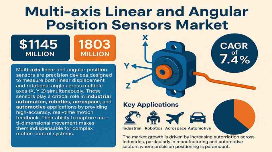 Multi-Axis Linear and Angular Position Sensors Market Expanding at a 7.4% CAGR Through 2032