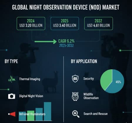 Night Observation Device (NOD) Market  CAGR Overview : Growth, Share, Value and Trends Insights