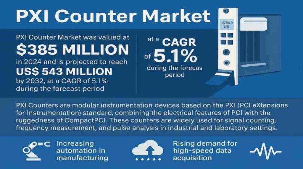 PXI Counter Market to Grow from USD 385 Million in 2024 to USD 543 Million by 2032