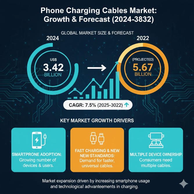 Global Phone Charging Cables Market: Market Size, Growth Drivers, and Forecast 2025–2032