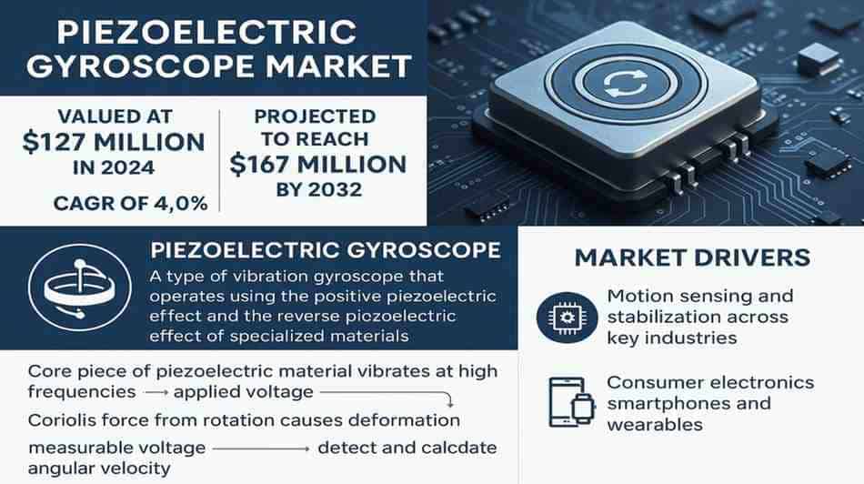 Piezoelectric Gyroscopes Set to Hit USD 167 Million by 2032