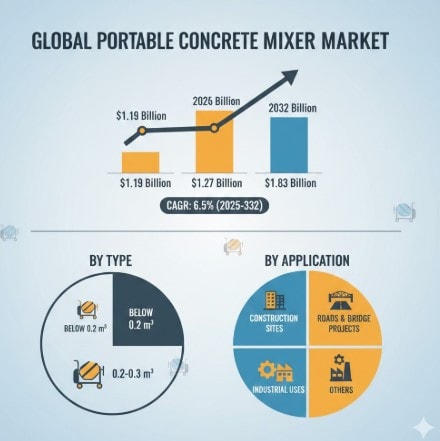 Portable Concrete Mixer Market  Challenges : Growth, Share, Value, Size and Insights 2025